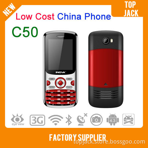 New Design China Phone C50 with Multi-Language and Bluetooth Mobile Phone Dual SIM Dual Standby Cell Phone